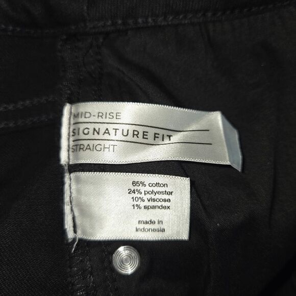 Lane Bryant Black Signature Fit Mid-rise Straight Denim Jeans 24L 24 Long - Picture 5 of 5